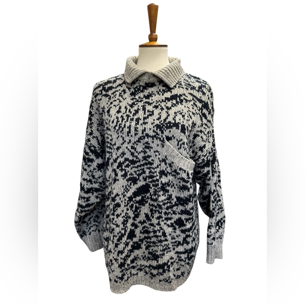 French Connection Patterned Crew Neck Sweater Wit… - image 1
